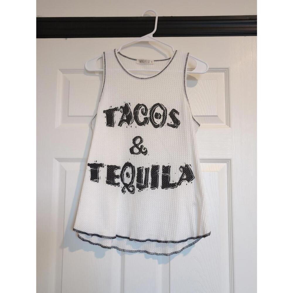 Large tacos and tequila tank